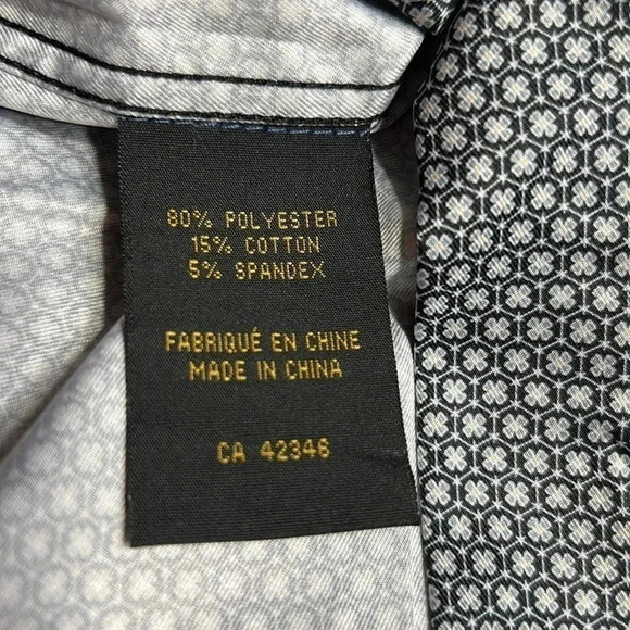 AKA Men shirt,Medium,NWT,slim fit,career , event ,super  silky ,black print,gift - Picture 6 of 8